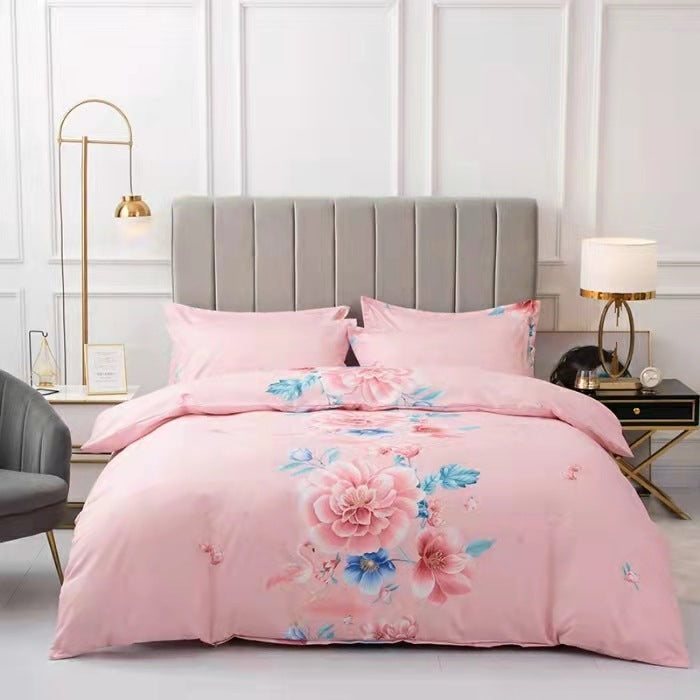 Thickened Brushed Four-piece Winter Bed Sheet And Duvet Cover Three-piece Bedding Set