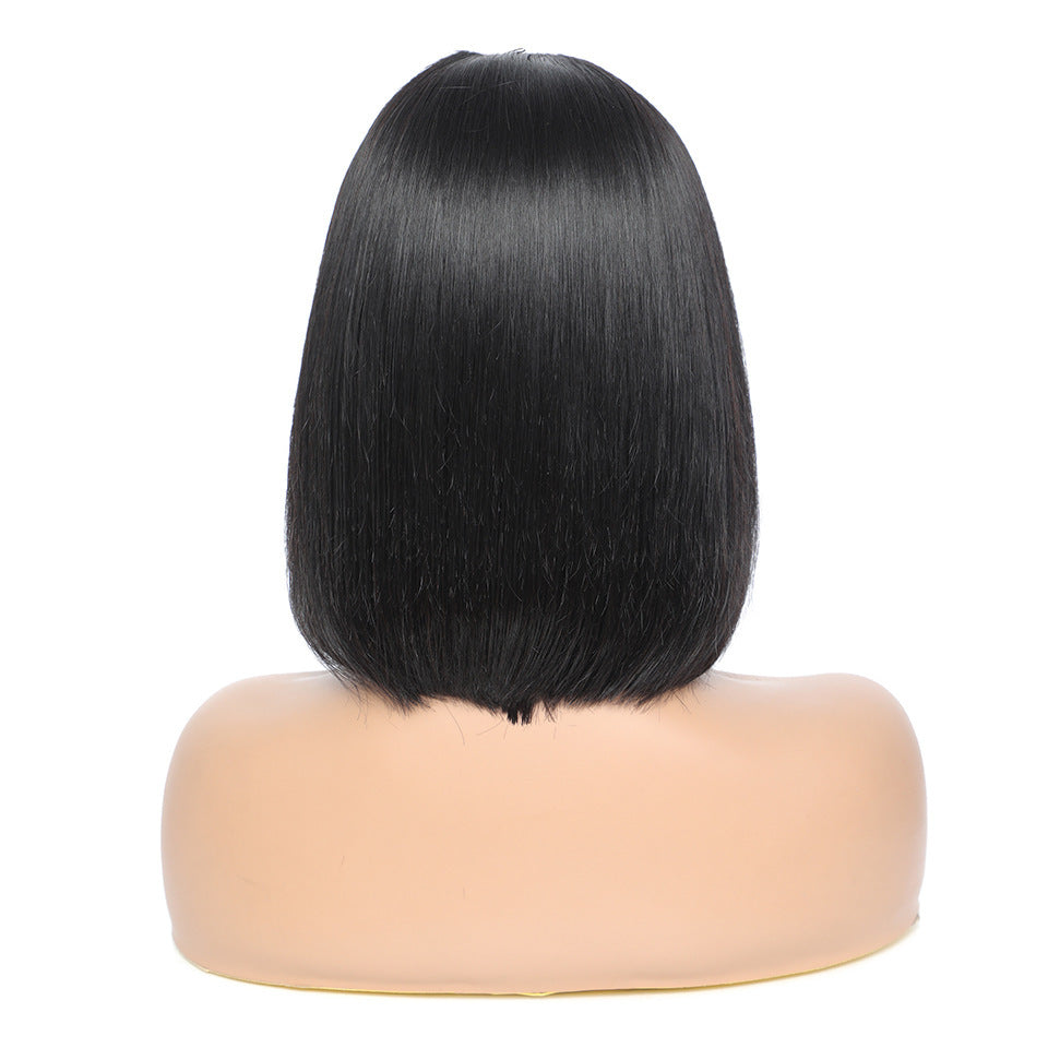 Headband Wig Human Hair Straight Bob Wigs