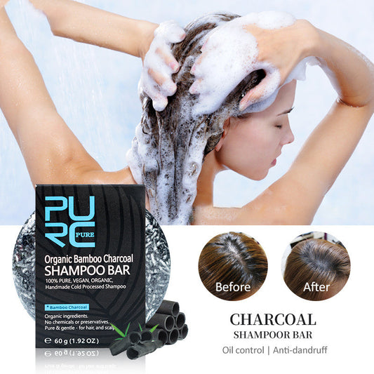 Hand-Extracted Soap Shampoo Bamboo Charcoal Shampoo Soap