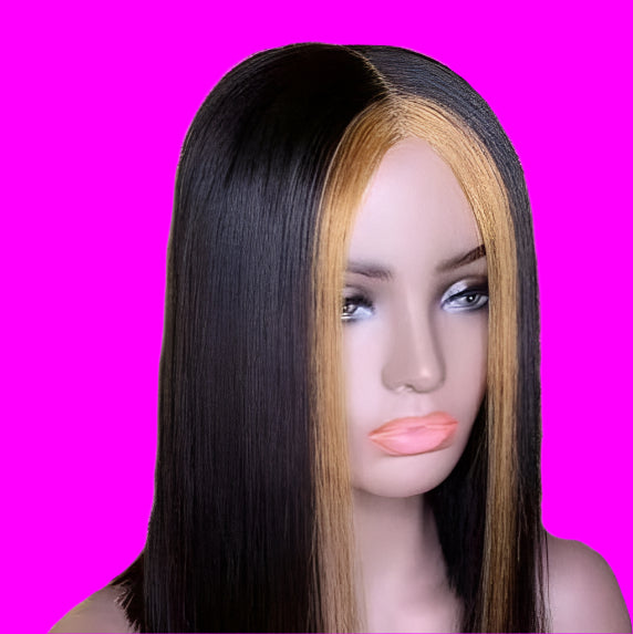 Explosion Style Front Lace Straight Hair Wig European And American Women'S Wig Short Straight Hair Human Hair Wigs