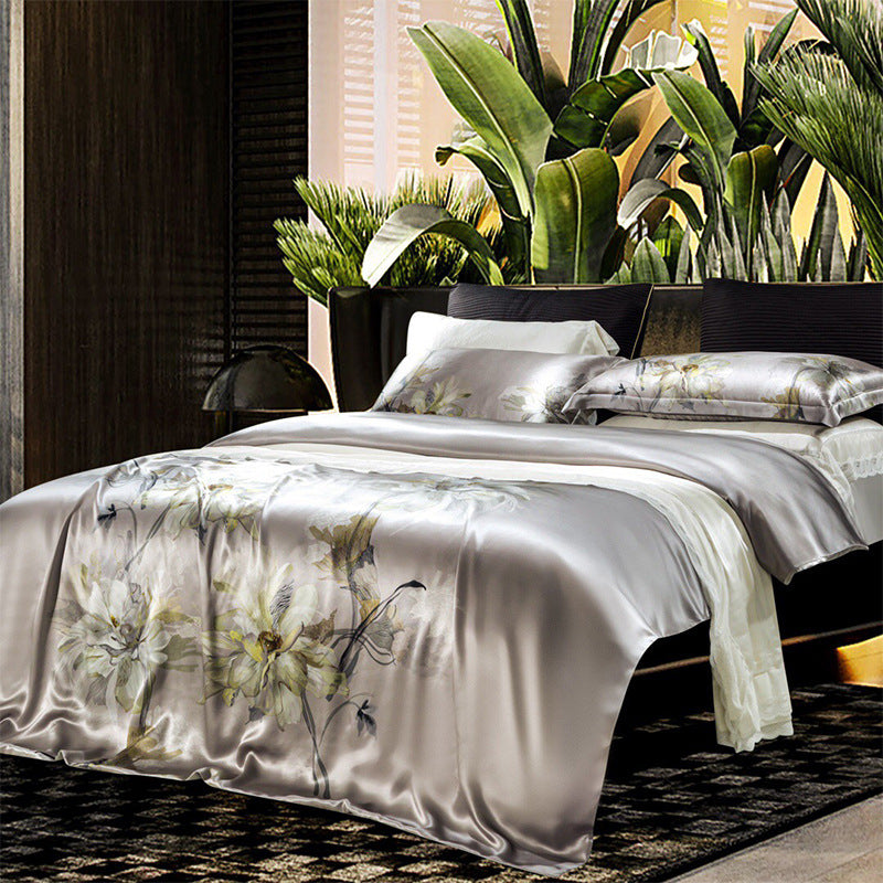 Digital Printed Four-piece Bedding Set Household