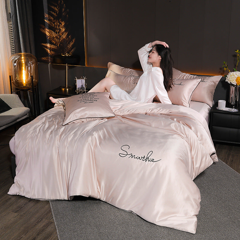 Peached cotton four set active dyeing bedding