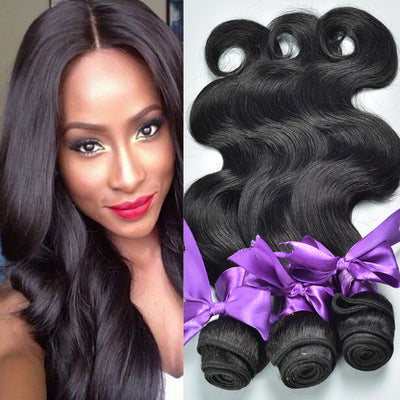 Real Hair Wig Hair Styling Hair Extension Body Wave Human Hair Weaves Bundle Deals Human Hair Extensions Natural & Jet Black