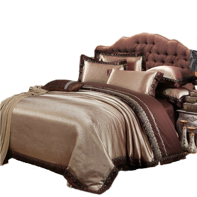 European style satin jacquard four piece set