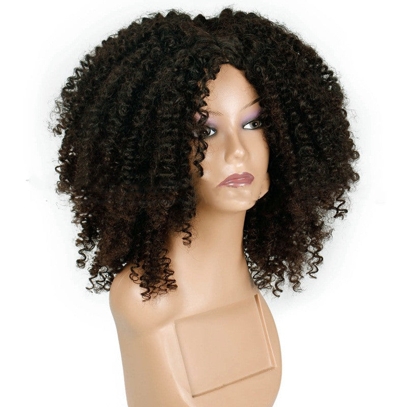 Explosion head chemical fiber wig hood