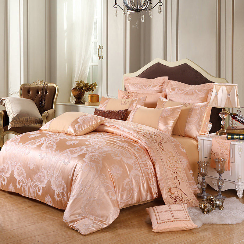 Active satin jacquard four-piece bedding