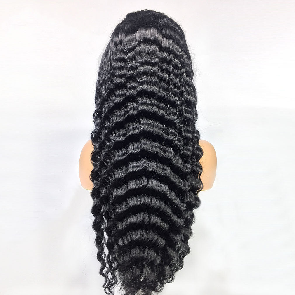 Deep Wave Human Hair Lace Frontal Wigs