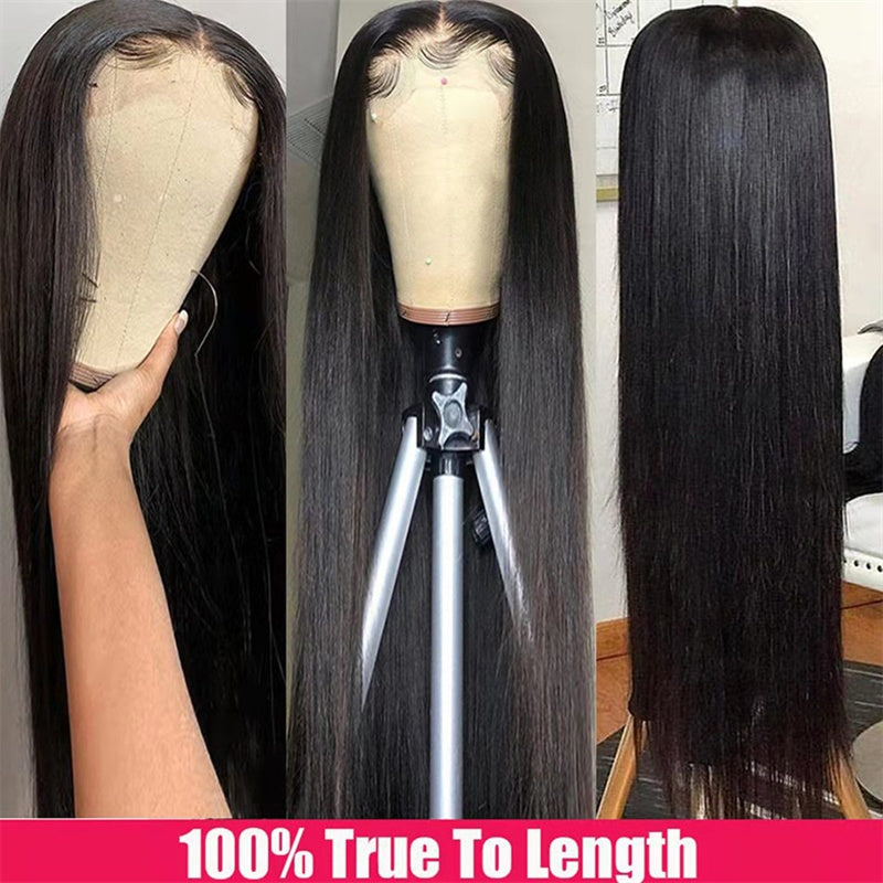 Women's Fashion Simple Human Hair Straight Wig