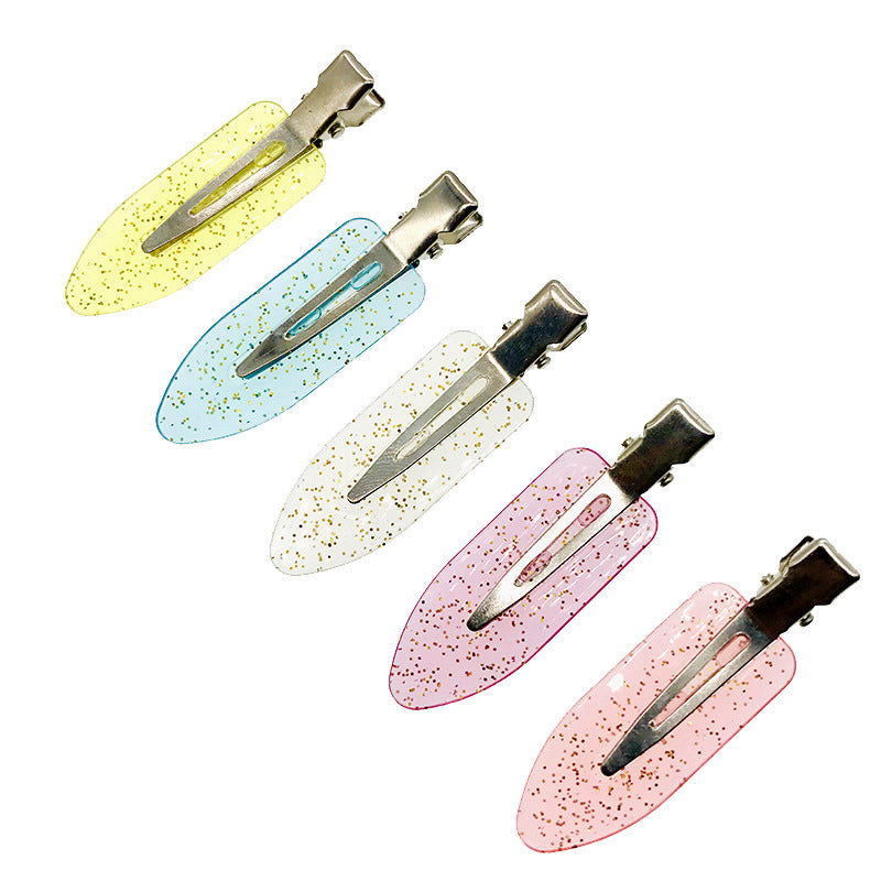 Japanese And Korean Handmade Hair Clips Ins Style Transparent Glitter Girl Seamless Diy Cream Glue Accessories