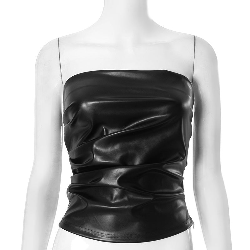 Women's Fashion Clothing Tank-top Leather