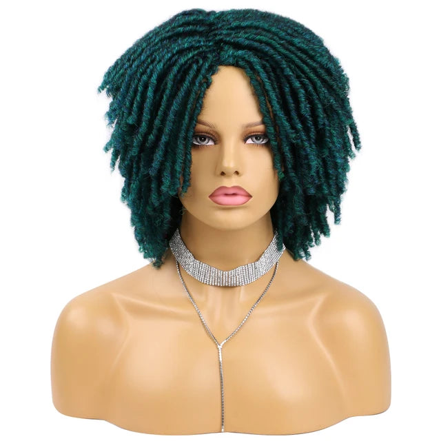 6-Inch Synthetic Lace Front Faux Locs Wig